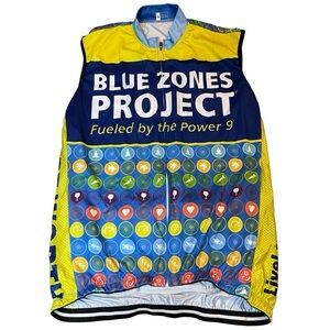 Cycling Jersey “ Blue Zones Project” Texas Health Resources-size L sleeveless